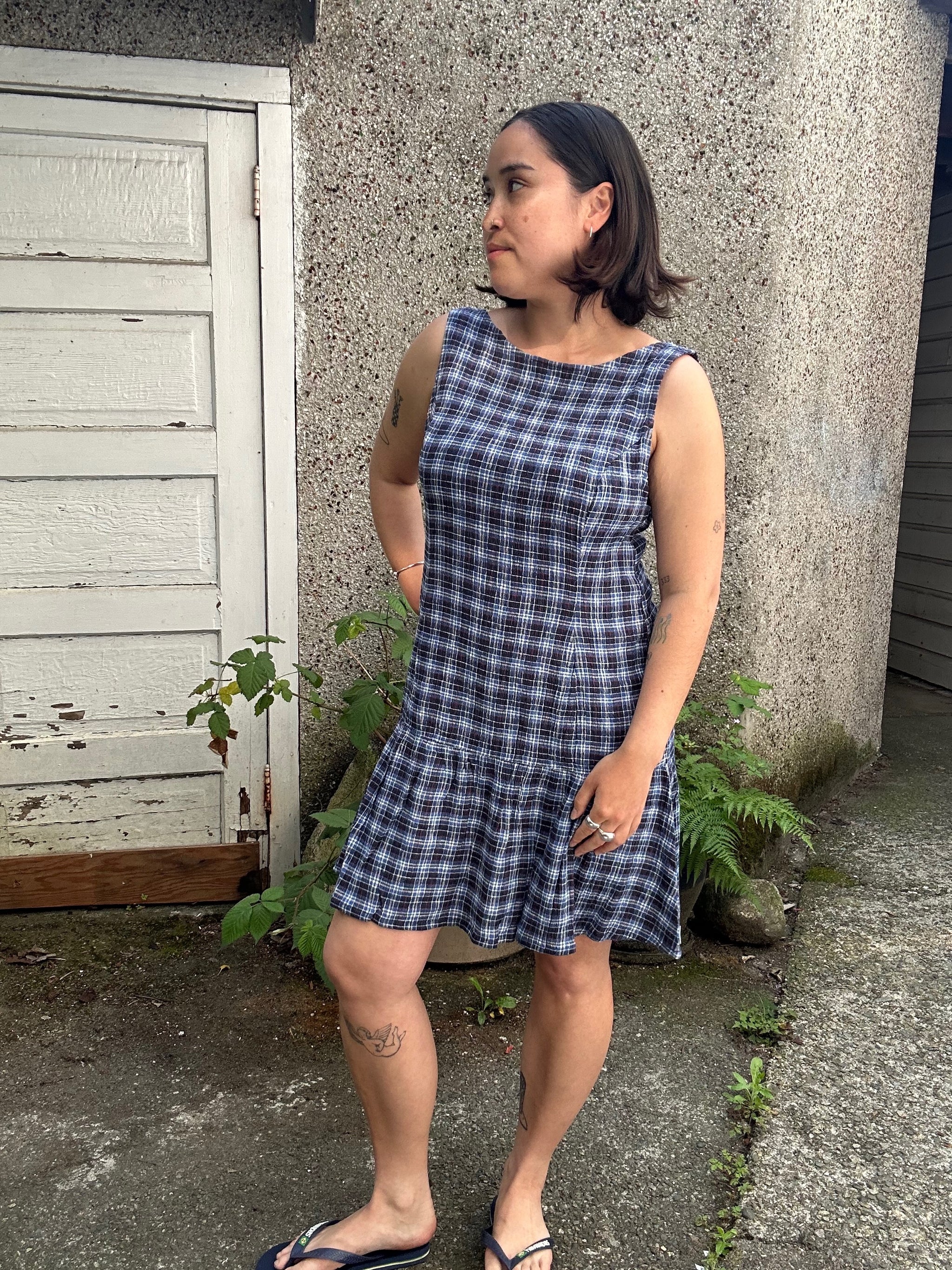 Afends Mountains - Hemp Seersucker Midi Dress  Woo To See You