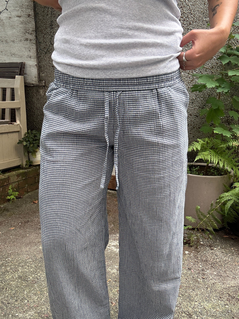 Afends Harriet Pants - Navy Check